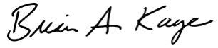 Dr. Brian A. Kaye's Signature